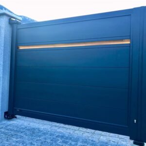 portail alu avec led intégrées à Voreppe, Isère, une installation FAPS.
